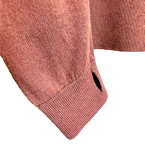 Planet Pima Cotton Cut Away Sweater Size Relaxed  Fit M Boxy Cropped Preowned - Picture 10 of 12